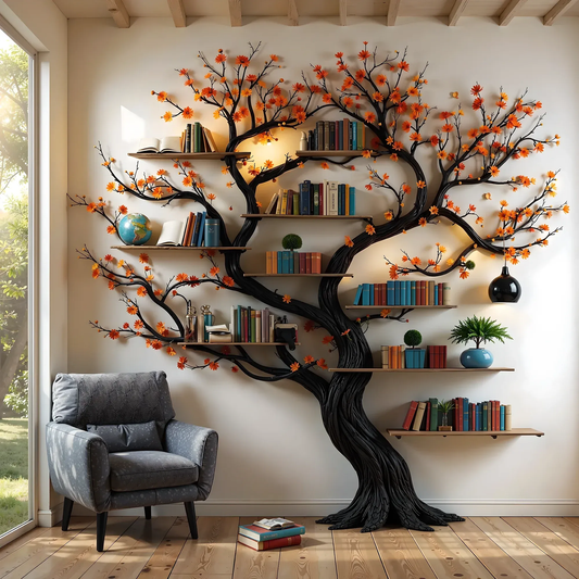 Handwork Scandinavian Tree Bookcase
